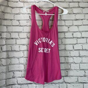VINTAGE Victorias Secret Shirt Womens Large Pink Tank Sleeveless Y2K Yoga Gym